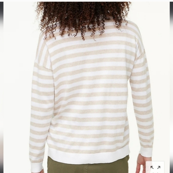 J. Crew Striped Crewneck Sweater Women's Medium NWOT - Picture 5 of 7